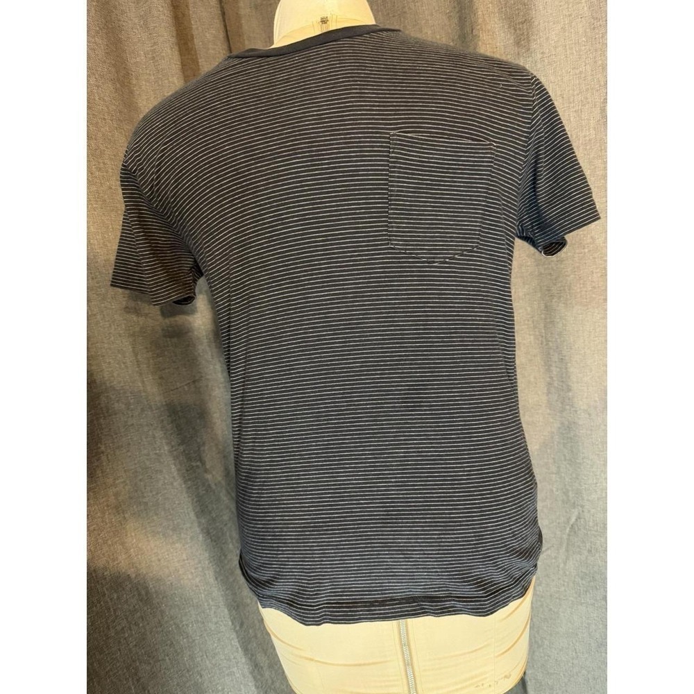 J.Crew Mercantile Mens Broken-in Striped Pocket T-Shirt Navy Blue White Size M